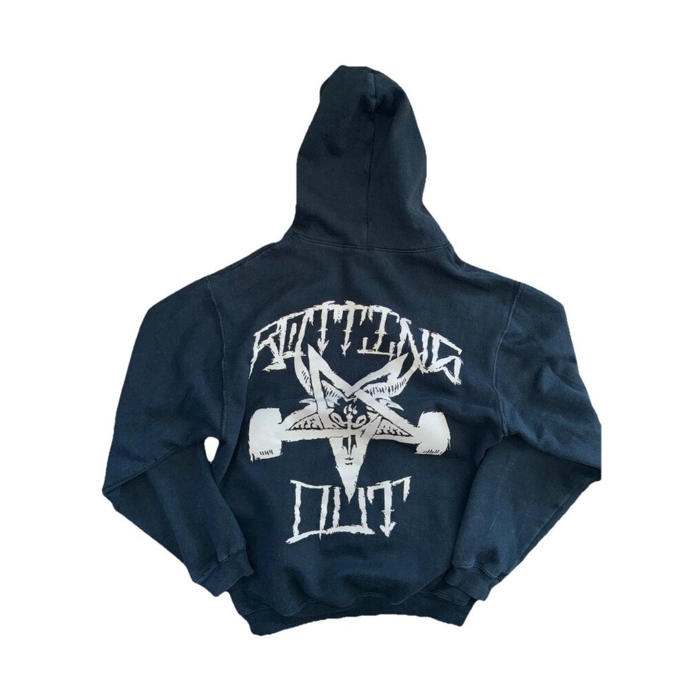 Los Angeles Hardcore Band Rotting Out Black Small Hoodie Fits Women Best W